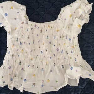Zara Floral White Toddler’s Top